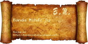Banda Mihály névjegykártya