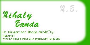 mihaly banda business card